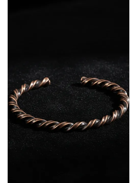 Tork Model %100 Saf Bakır Erkek Kadın Bileklik – Metal Kutu ve Doğal Taşlar
