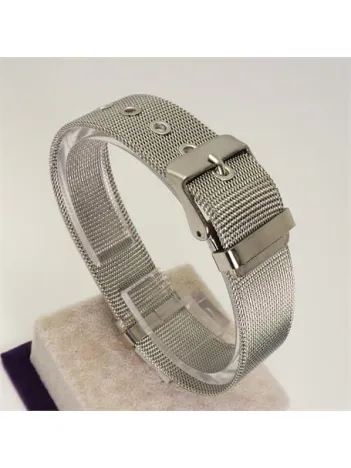 Paslanmaz Çelik Örme Erkek Bayan Unisex Bileklik Geniş Model