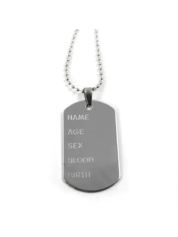 Erkek Çelik Kolye - Paslanmaz Çelik Asker Künyesi