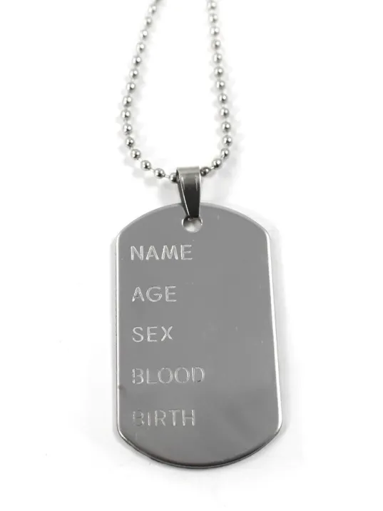 Erkek Çelik Kolye - Paslanmaz Çelik Asker Künyesi