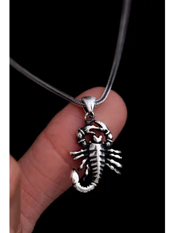 Erkek Gümüş Kolye - Akrep Figürlü Gümüş Model 2 Erkek Kolye
