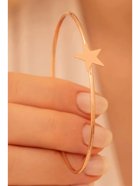 Kadın Gümüş Bileklik - El Yapımı Gümüş Yıldız Motifli Kadın Bileklik Kadın Gümüş Bileklik - El Yapımı Gümüş Yıldız Motifli Kadın Bileklik