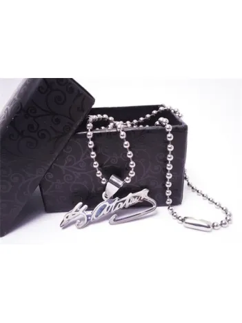 Atatürk İmzası Paslanmaz Erkek Bayan Çelik Kolye Zincir