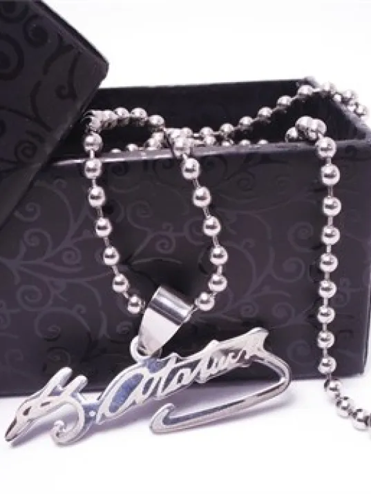 Atatürk İmzası Paslanmaz Erkek Bayan Çelik Kolye Zincir