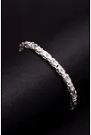 Parlak Kral 5.2 Mm Erkek Gümüş Bileklik