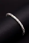 Parlak Kral 5.2 Mm Erkek Gümüş Bileklik