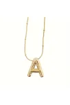 Kadın Çelik Kolye - Altın Kaplama A Harfi Balon Harf Kadın Kolye Kadın Çelik Kolye - Altın Kaplama A Harfi Balon Harf Kadın Kolye