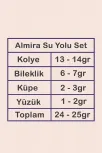 Almira Bayan Gümüş Su Yolu Set - Kolye, Bileklik, Küpe, Yüzük