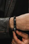 Doğal Hematit Taşlı Modern Tasarım Bileklik