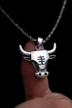 Erkek Gümüş Kolye - Chicago Bulls - Boğa Kafası Figürlü Erkek Kolye Erkek Gümüş Kolye - Chicago Bulls - Boğa Kafası Figürlü Erkek Kolye