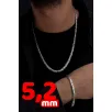 Erkek Gümüş Kolye Bileklik Set - Yassı Ezme Kral Gümüş Bileklik Set Erkek Gümüş Kolye Bileklik Set - Yassı Ezme Kral Gümüş Bileklik Set