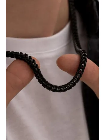 Erkek Çelik Kolye Kare Model Paslanmaz Çelik Kolye