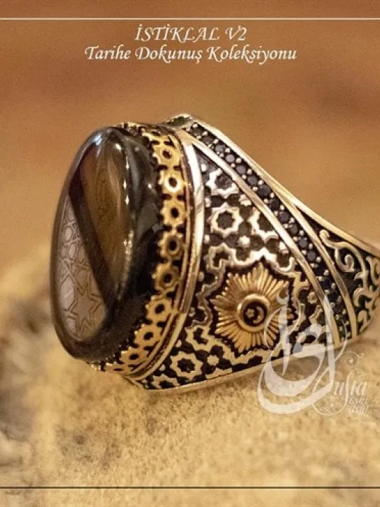 İslam Usta Tasarımı İstiklal Model 2 Gümüş Erkek Yüzük