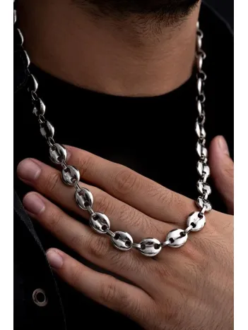 Erkek Çelik Kolye - Gemici Kalın Model Erkek Çelik Kolye - Paslanmaz Çelik