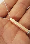 Nested Gizli İsimli Bayan Gümüş Kolye Mat Model