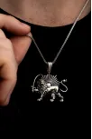 Erkek Gümüş Kolye - İran Pehlevi Aslanı Gümüş Kolye Erkek Gümüş Kolye - İran Pehlevi Aslanı Gümüş Kolye