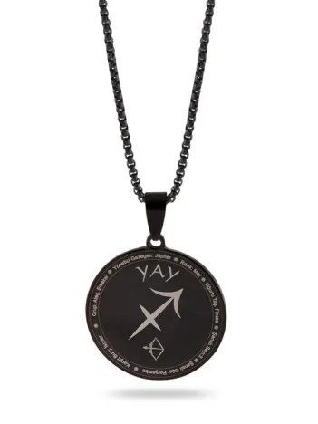 Yay Burcu Çelik Kolye Siyah Polo Zincir Cklyayburc1-syh