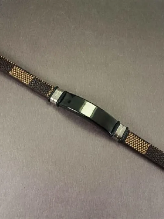 OttoMan İsim Yazılan Erkek Bileklik Suni Deri