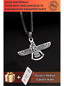 Ahura Mazda Erkek Kolye - Kadın Kolye - Ahura Mazda Model Çelik Kolye
