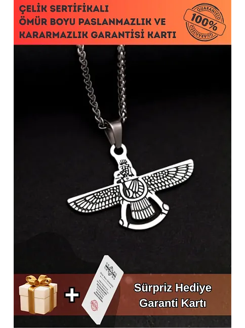 Ahura Mazda Erkek Kolye - Kadın Kolye - Ahura Mazda Model Çelik Kolye Ahura Mazda Erkek Kolye - Kadın Kolye - Ahura Mazda Model Çelik Kolye