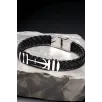 Erkek Çelik Bileklik - Deri Örgülü Çapa Model Çelik Bileklik Erkek Çelik Bileklik - Deri Örgülü Çapa Model Çelik Bileklik