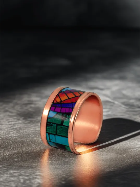 Kadın Bakır Yüzük - Nadia Model Özel Baskı Metal Kutu Ve Kuvars Taşı Kadın Bakır Yüzük - Nadia Model Özel Baskı Metal Kutu Ve Kuvars Taşı