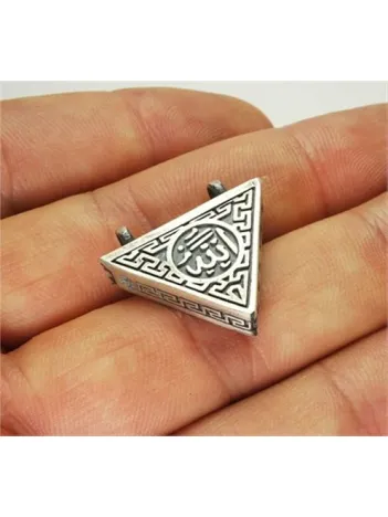 Kadın Gümüş Küçük Boy Cevşen Haznesi Kolye Ucu