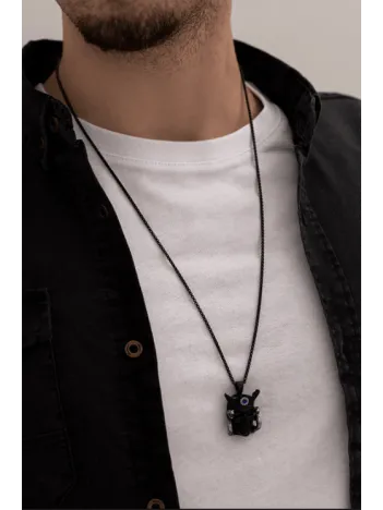 Erkek Kolye - Iskelet Korsan Figürlü Zirkon Taşlı Erkek Çelik Kolye - 316 L Paslanmaz Çelik Erkek Kolye - Iskelet Korsan Figürlü Zirkon Taşlı Erkek Çelik Kolye - 316 L Paslanmaz Çelik