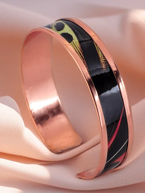 Kadın Bakır Bileklik - Sofia Model Özel Baskı Metal Kutu Ve Doğal Taşlar