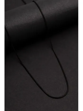 Erkek Çelik Kolye - Snake Yılan Sarp Siyah Erkek Çelik Kolye Zincir Yuvarlak Model