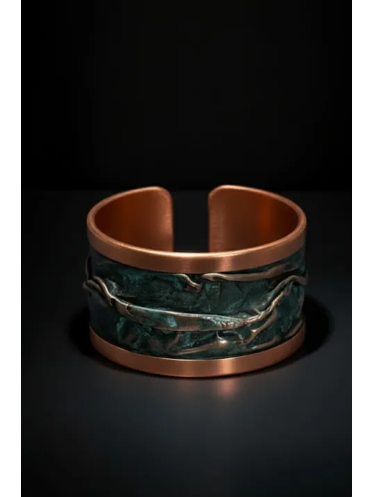 Kadın Bakır Yüzük - Turkuaz Okyanus Fısıltısı Model Bakır Kadın Yüzük