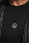 Steel Aether Siyah Çelik Erkek Kolye Yunan Tanrısı İşlemeli Yuvarlak Plaka Paslanmaz Kararmaz Steel Aether Siyah Çelik Erkek Kolye Yunan Tanrısı İşlemeli Yuvarlak Plaka Paslanmaz Kararmaz