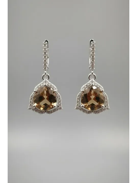 Kadın Gümüş Kolye Küpe Set - Nera Model Zultanit Taşlı Kadın Gümüş Set