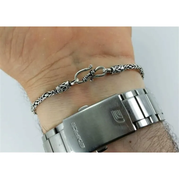 Kral Zincir Bileklik 2,8mm Özel Kancalı Model Kral Zincir Bileklik 2,8mm Özel Kancalı Model