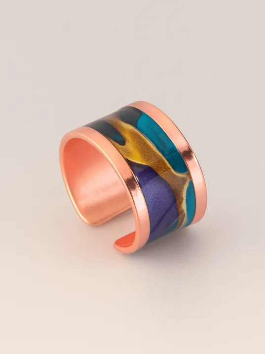 Kadın Bakır Yüzük - Diana Model Özel Baskı Metal Kutu Ve Kuvars Taşı Kadın Bakır Yüzük - Diana Model Özel Baskı Metal Kutu Ve Kuvars Taşı