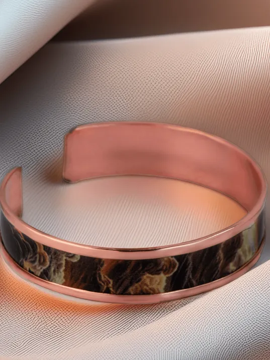 Kadın Bakır Bileklik - Mia Model Özel Baskı Metal Kutu Ve Doğal Taşlar Kadın Bakır Bileklik - Mia Model Özel Baskı Metal Kutu Ve Doğal Taşlar