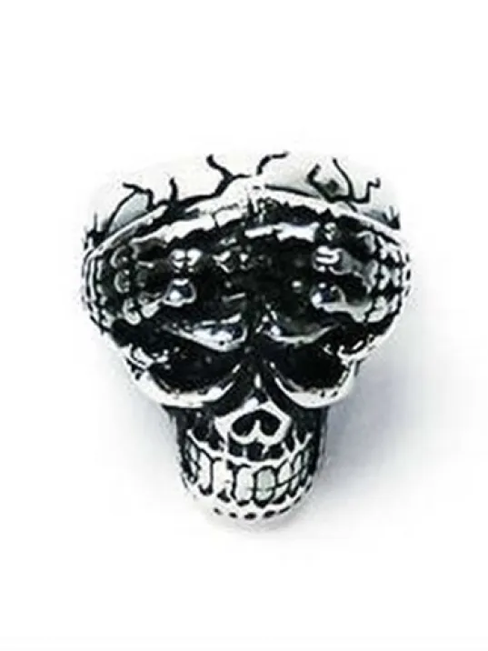 Kurukafa Gotik Gümüş Erkek Yüzüğü