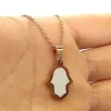 Paslanmaz Çelik Fatma Ana Eli Rose Renk Bayan Kolye Paslanmaz Çelik Fatma Ana Eli Rose Renk Bayan Kolye