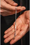 Kare Parçalı Erkek Kral Gümüş Bileklik Künye 2,8mm Orta Kalınlıkta