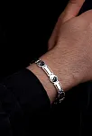 Erkek Gümüş Bileklik - 925 Ayar Yin Yang Model Gümüş Bileklik