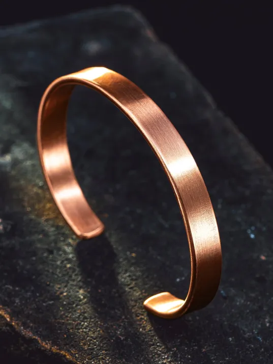 Saf Bakır Bileklik Kişiselleştirebillir Düz Model Metal Kutu Doğal Taşlar Erkek Kadın Bilezik