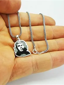 Che Erkek Gümüş Kolye Ucu Ve Zincir