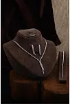 Karis Bayan Zirkon Taşlı Gümüş Su Yolu Set - Kolye, Bileklik, Küpe, Yüzük