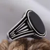 Oval Siyah Oniks Taşlı Özel Seri Erkek Gümüş Yüzük Oval Siyah Oniks Taşlı Özel Seri Erkek Gümüş Yüzük