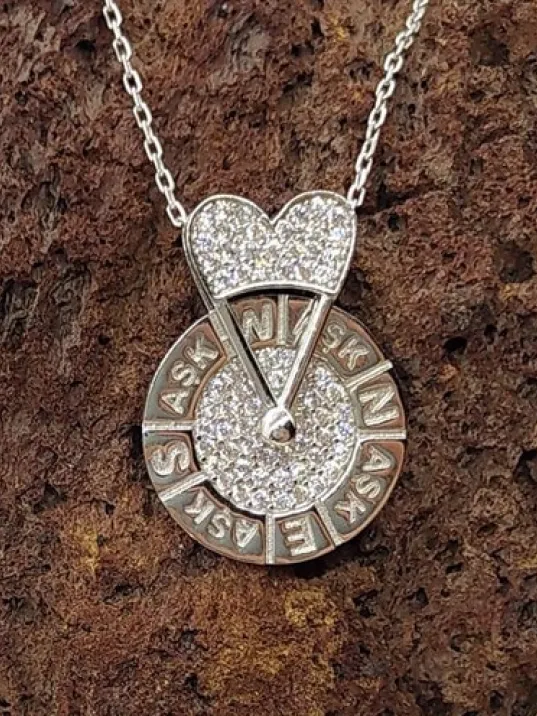 Çarkıfelek Bayan Gümüş Kolye