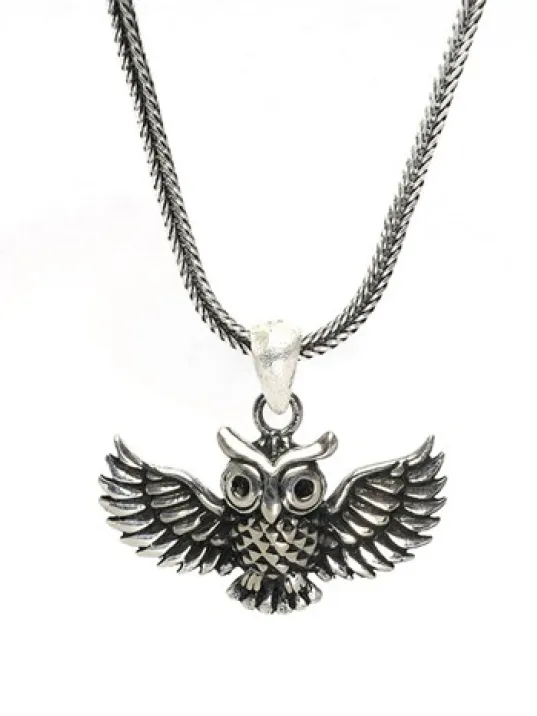 Baykuş Erkek Gümüş Kolye Zincir Baykuş Erkek Gümüş Kolye Zincir