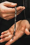 Erkek Çelik Bileklik - KuruKafa Motifli Orta Kalınlıkta Çelik Bileklik