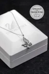 Kadın Gümüş Kolye - Swarovski Taşlı Zirconia Çift Taşlı Büyük Kelebek Motifli Kadın Kolye Kadın Gümüş Kolye - Swarovski Taşlı Zirconia Çift Taşlı Büyük Kelebek Motifli Kadın Kolye