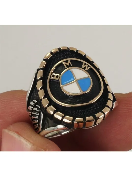 Bmw Logolu Amblemli Gümüş Erkek Yüzük Bmw Logolu Amblemli Gümüş Erkek Yüzük