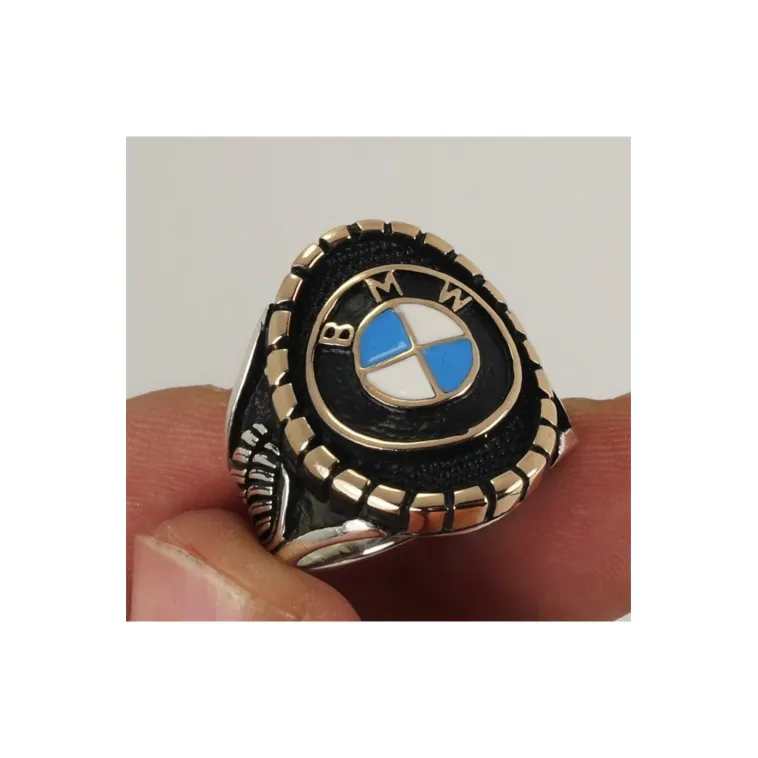 Bmw Logolu Amblemli Gümüş Erkek Yüzük Bmw Logolu Amblemli Gümüş Erkek Yüzük
